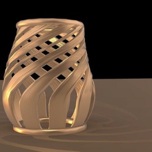 twisted pot art pattern furniture parametric algorithmic modern minimal vase 3d print model - Mito3D