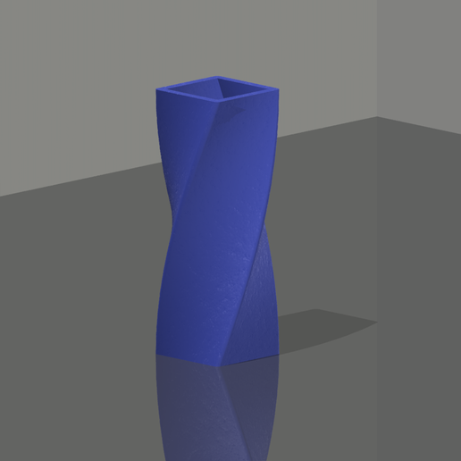verdrehte Quadrat Vase 3D print model - Mito3D