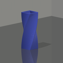 twisted square vase 3d print model - Mito3D