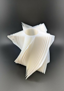 retorcido estrella aleta florero 3d print model - Mito3D