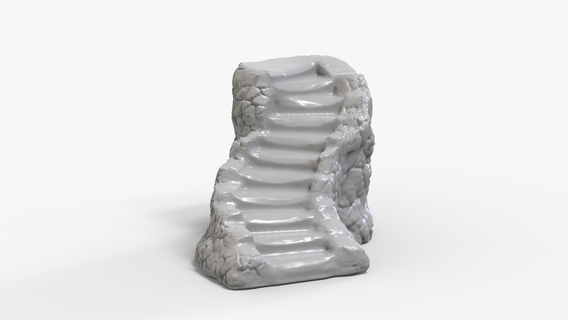 twisted stone stairs escalier torsad 3d print model - Mito3D