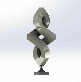 retorcido trofeo diseño ev dekor 3d exploración impresora hogar casa decoración escanear 3d print model - Mito3D