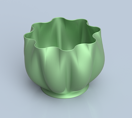 contorto tulipano ciotola ciotole fioriera 3d print model - Mito3D