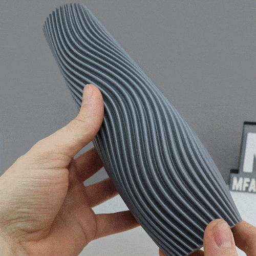 tordu vase impression endroit artificiel fleur art like 3D print model - Mito3D