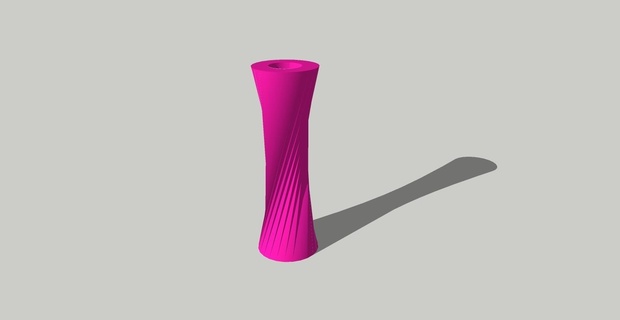 verdrehte Vase Vase verdrehte Pflanzen 3d print model - Mito3D