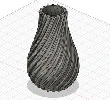 tordu vase 3d print model - Mito3D