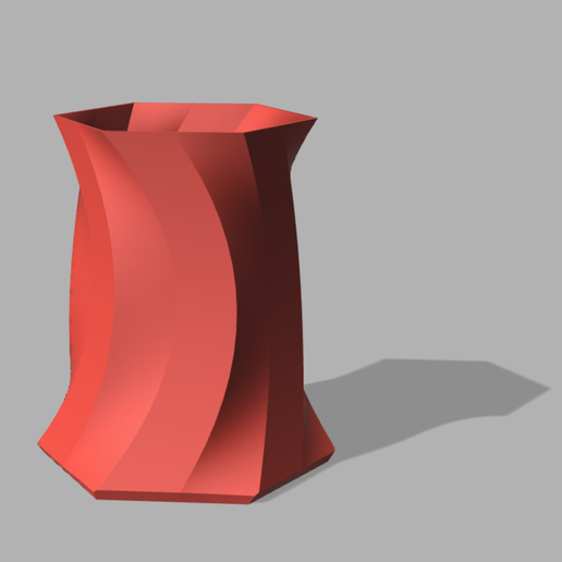 twisted vase flowerpot flower 3D print model - Mito3D