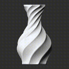 twisted vase twist loft modern cactus storage home decor plant nature art flower 3d print model - Mito3D
