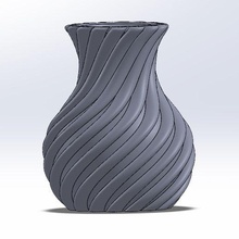 twisted vase 180 twist 3d print model - Mito3D