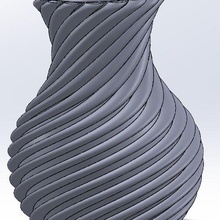 twisted vase 360 twist 3d print model - Mito3D