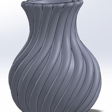 tordu vase torsion 3d print model - Mito3D
