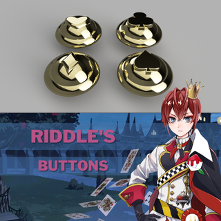 twisted wonderland buttons heartslabyul riddle rosehearts cosplay anime cards game videogame button 3d print model - Mito3D