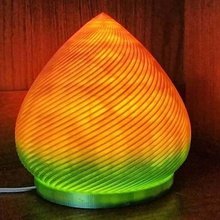 twistedflutes10 ev dekor masa lambası gecelambası ledlamp 3d print model - Mito3D