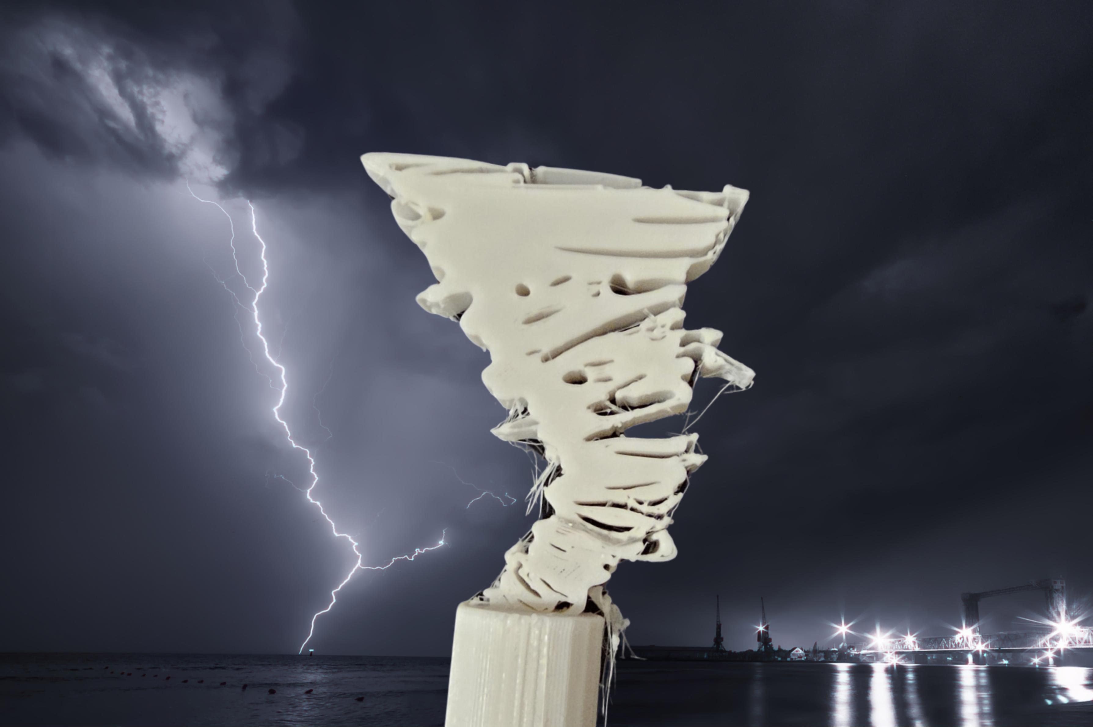 tornado Rey ajedrez tormenta nube 3D print model - Mito3D