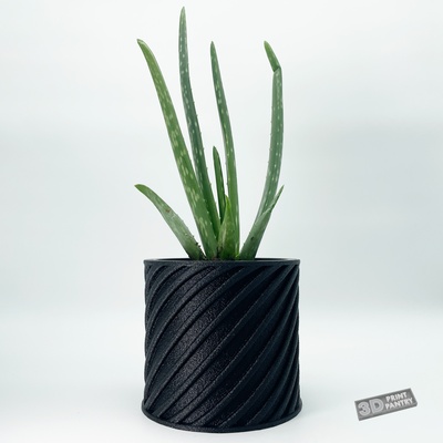 tornade plante pot accueil maison torsion tordu facile plantes planteur décor bureau jardin succulent aloès cactus indoor planter intérieur desktop 3d print model - Mito3D