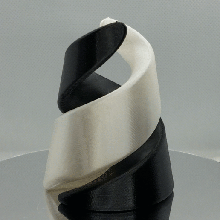 twisting sculpture abbymath art twist twisted yinyang yin-yang yin and yang fun artistic vase mode 3d print model - Mito3D