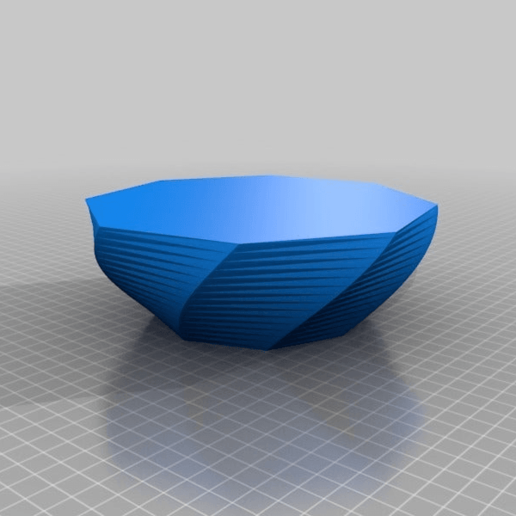 twisty bowl home customized decor 3D print model - Mito3D