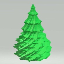 twisty christmas tree ornament decor decoration light lamp holiday 3d print model - Mito3D