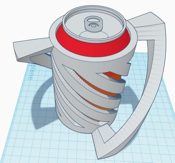 tortuoso koozie gadget può torcere bibita birra 3d print model - Mito3D