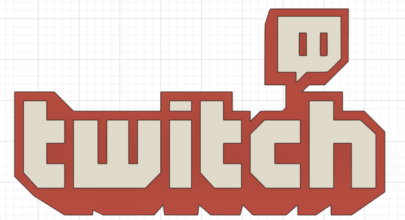 twitch logo logo twitch  3d print model - Mito3D