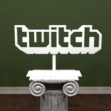 contração do logotipo a arte sinais de logotipos twitchtv muscular pé stand sinal jogos emblema legal impressionante 3dpicks 3d print model - Mito3D