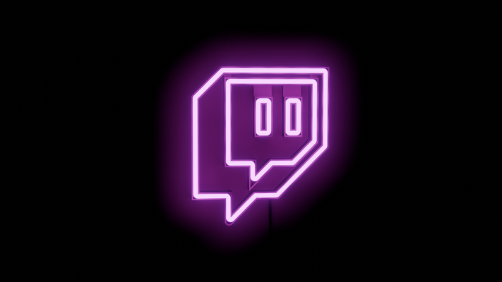 twitch neon home gaming live sign led luminaria multicolor man cave wall art decor light 3d print model - Mito3D