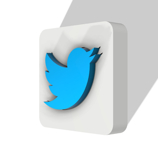 Twitter bureau logo simbol youtuber banderole art décoration Créateur vidéo 3d print model - Mito3D