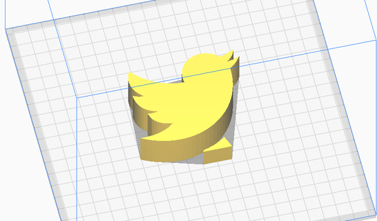 Twitter logo supporter 3d print model - Mito3D