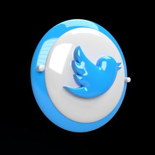 Twitter logo 3d Icônes v1 art obj emoji émotions 3d print model - Mito3D