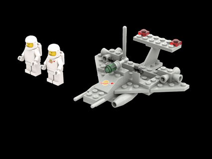 two-man scooter 891 space classic 1979 model spaceship starship minifigure 3d print model - Mito3D