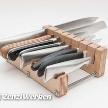 deux bloc de couteau cnc laser la maison cuisine à manger zenziwerken stepcraft le contreplaqué lasercut porte-couteau routeur 3d print model - Mito3D