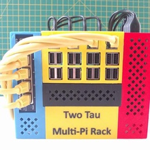 dois-tau multi-pi rack ferramenta eletrônica 3d print model - Mito3D