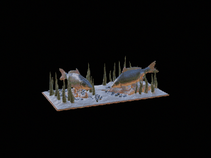 sazan manzara su 3d Yazdır detaylı doku totem levrek zander Dorado kedi balığı turna bas alabalık Tuna Somon balık Balık tutma cezbetmek yem heykel deniz hayvan dekorasyon Köpekbalığı 3d print model - Mito3D