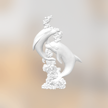 two dolphins art 3d print model - Mito3D