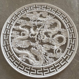 two dragon bas-relief 3d print model - Mito3D