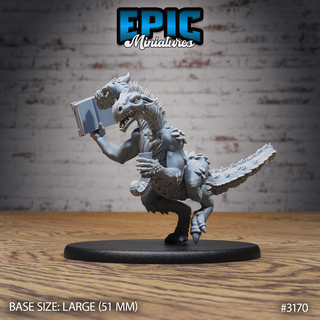 two headed dragon adventurer reading dragonborn beast draconic war lizard reptile servant dragonkin evil drake army dnd tabletop pre-supported epic-miniatures dungeon rpg fantasy stl miniature roleplaying warrior miniatures dndminiatures dndminis 3dprint 3dminiature printedminis 3dprinting undead 3d print model - Mito3D