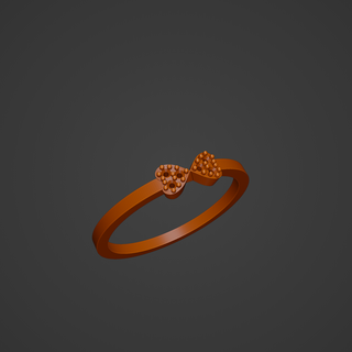 two hearts jewelry 3d heart print cult rings 3d print model - Mito3D