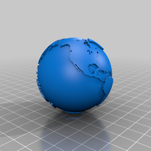 iki inç içi boş dünya küresi çeşitli fizik Astronomi 3d print model - Mito3D