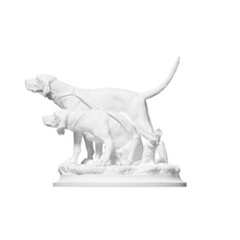 due pack cani cravatta arte 3d print model - Mito3D