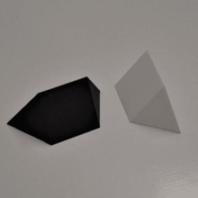 dos piezas tetraedro rompecabezas juego Puzzle en 3d desktoy pirámide 3d print model - Mito3D