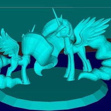 iki yazılım luna pony Prenses cadance sanat yaratıklar Alacakaranlık sahne rainbow dash Midilli benim küçük minyatür kawaii şekil yaratık çocuklar karton applejack hayvan 3d print model - Mito3D