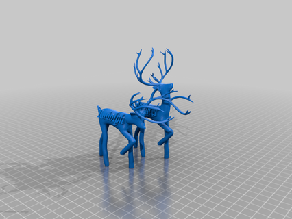 two reindeer tree decorations Tools 3d printing 3d print model - Mito3D