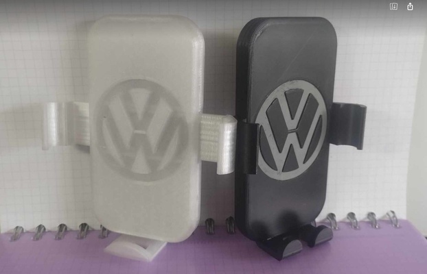 two sets of universal phone holders cars vw logo tools holder car volkswagen stand 3d print model - Mito3D