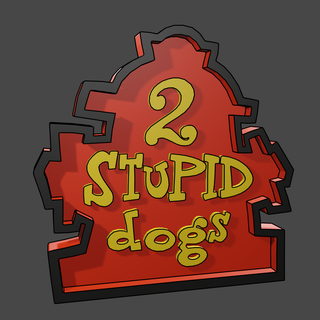 two stupid dogs logo 2 art toy collectable figure 3dprint 3d print 3d print model - Mito3D