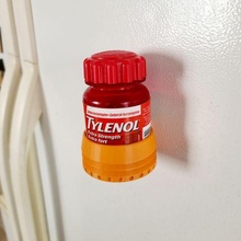 tylenol bottle rack fridge magnet gadget organize medicine medicinal modular prescription pills magnetic headache hangover 3d print model - Mito3D