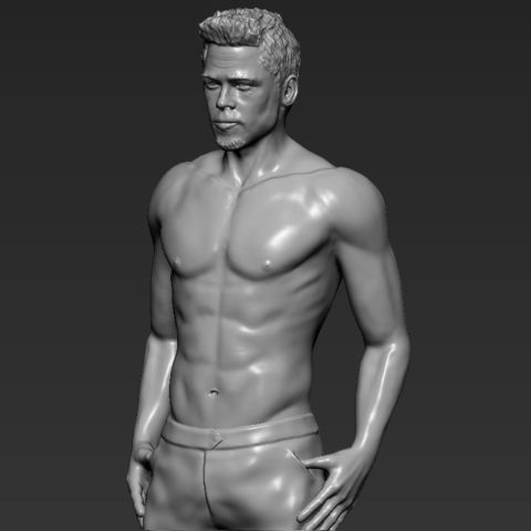 tyler durden brad pitt fight club 3d printing ready art celebrity hollywood norton jolie miniature figurine character movie 3D print model - Mito3D