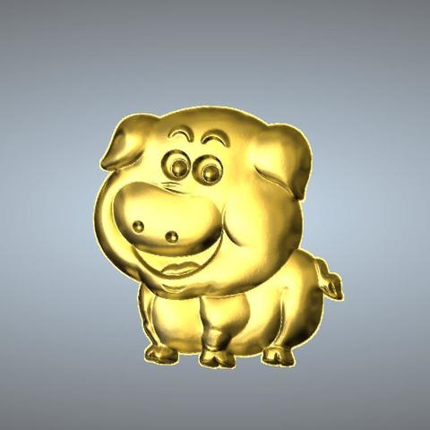 12 q2 türü-domuz kolye takı 3D print model - Mito3D