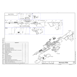 3 Nêmesis phaser rifle Estrela caminhada contato imprimível 3d modelo stl + cafajeste agrupar comercial 3d print model - Mito3D
