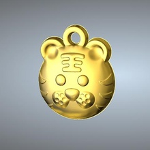 q1 type 03-tigeer pendant jewelry 3d print model - Mito3D