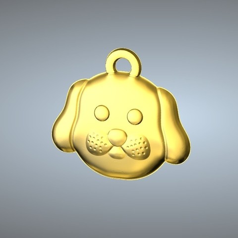 q1 type 11-dog pendant jewelry 3D print model - Mito3D